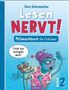 "Jens Schumacher: Lesen NERVT! Mitmachbuch für Erstleser. Finde das lustigste Wort! Band 2."  
Illustration: Ein blaues Wesen mit Brille., Buch