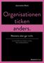 Jeannette Matti: "Organisationen ticken anders. Meistens aber gar nicht." Schwarzer Hintergrund, rosa Rahmen.