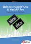 „SDR mit HackRF One & HackRF Pro. Programmieren mit GNU Radio.“ Zwei Geräte vor einer Skyline und Funkmasten., Buch