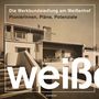 „Die Werkbundsiedlung am Weißenhof: PionierInnen, Pläne, Potenziale“ über einem modernen Gebäude in Sepia-Tönen., Buch
