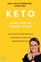Ein gelber Hintergrund mit Text: "Keto: Alles, was du wissen musst." Eine Frau zeigt lächelnd nach oben. Unten ein blaues JT-Logo., Buch