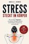 „Stress steckt im Körper“ von Angela I. Renner. Illustration: Frau massiert Nacken, hervorgehobener Vagusnerv., Buch