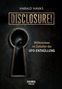 "Willkommen im Zeitalter der UFO-ENTHÜLLUNG" in goldener Schrift. Ein Auge schaut durch ein Schlüsselloch., Buch