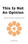 „This Is Not An Opinion” und „Why the Earth Must Come Before Politics” stehen über einem orangefarbenen, blumenartigen Logo., Buch