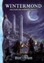 "WINTERMOND DAS ENDE DES SOMMERS - BAND 2" Zwei Türme, dramatischer Himmel, vier Figuren mit Fackeln im Vordergrund., Buch
