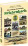 Aufschrift: "Chronik der Gemeinde Reichenbach." Collage mit historischen Fotos und einem Gemeinde-Logo., Buch