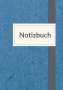 Notizbuch A5: Notizbuch A5 liniert - 100 Seiten 90g/m² - Soft Cover blau meliert - FSC Papier, Buch