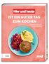 "Hier und heute. Ist ein guter Tag zum Kochen. Die besten Rezepte aus der Sendung." Teller mit Fleischbällchen und Tomaten., Buch