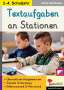 Petra Hartmann: Textaufgaben an Stationen / Klasse 3-4, Buch