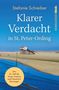 "Klarer Verdacht in St. Peter-Ording" von Stefanie Schreiber. Ein Pfahlbau am Strand mit blauem Himmel., Buch
