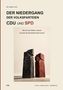 Titel: "Der Niedergang der Volksparteien CDU und SPD". Zwei bröckelnde Steinsäulen., Buch