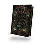 Titel: "Storm of Secrets and Sorrow". Autor: Melissa K. Roehrich. Dunkles Buchcover mit goldenen Details, Totenköpfen und Grünzeug., Buch