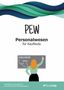 „PEW Personalwesen für Kaufleute“. Darunter Frau an Tafel mit QR-Code und Hashtag #FRAULEHRERIN17., Buch