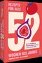 "Rezepte für alle 52 Wochen des Jahres" und "Mit 200 saisonalen vegetarischen Rezepten jeden Tag gut essen". Eine Illustration mit Tomate und Feige., Buch