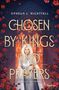 "CHOSEN BY KINGS AND PRAYERS" von Ophelia L. Nightfall. Eine Frau mit weißem Haar vor einem bunten Glasfenster, umrahmt von Rosen., Buch