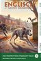 Ein Whippet zieht an der Leine, verfolgt ein Eichhörnchen auf einer herbstlichen Straße. Ein Mann folgt überrascht., Buch
