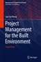 Text: "Management in the Built Environment", "Series Editor: Low Sui Pheng", "Low Sui Pheng", "Project Management for the Built Environment", "Study Notes", "Springer". 

Layout: Dunkles abstraktes Linienmuster.