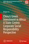 "China's Green Investment in Africa" von Bingyu Liu behandelt staatliche CSR-Perspektiven. Rotes abstraktes Muster, Logos unten., Buch