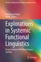 Buchtitel: "Explorations in Systemic Functional Linguistics". Herausgeber: Chenguang Chang, Hui Yu. Bunter Farbverlauf., Buch
