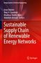 Text: "Sustainable Supply Chain of Renewable Energy Networks." Namen der Editoren: Iman Rahimi, Amir H. Gandomi, Miadreza Shafie-khah, Abdollah Ahmadi. Hintergrund: Rote, dynamische Lichtspuren. Unten rechts ein Verlagsemblem., Buch