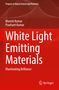 „White Light Emitting Materials: Illuminating Brilliance“ von Manish und Prashant Kumar. Roter Hintergrund, Linienmuster., Buch