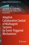 Titel: "Adaptive Collaborative Control of Multiagent Systems by Event-Triggered Mechanisms". Autoren: Juan Zhang, Huaguang Zhang. Rotes, technisches Design mit komplexen Diagrammen im Hintergrund. Springer-Logo unten., Buch