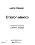 Aaron Copland: El Salon Mexico, Noten