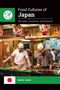 "Food Cultures of Japan: Recipes, Customs, and Issues" steht über einem bunten Streetfood-Markt mit bunten Laternen., Buch