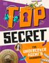 „TOP SECRET: THE UNDERCOVER AGENT'S HANDBOOK“ in farbenfroher, dynamischer Schrift mit Spionage-Elementen.