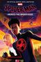 Texte: "Spider-Man", "Across the Spider-Verse". Illustration von zwei jungen Helden vor einer Stadt und leuchtenden Farben.