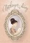 „Northanger Abbey“ in eleganter Schrift, zarte Illustration einer Frau, die ein Buch liest, umrahmt von einem verzierten Spiegel.