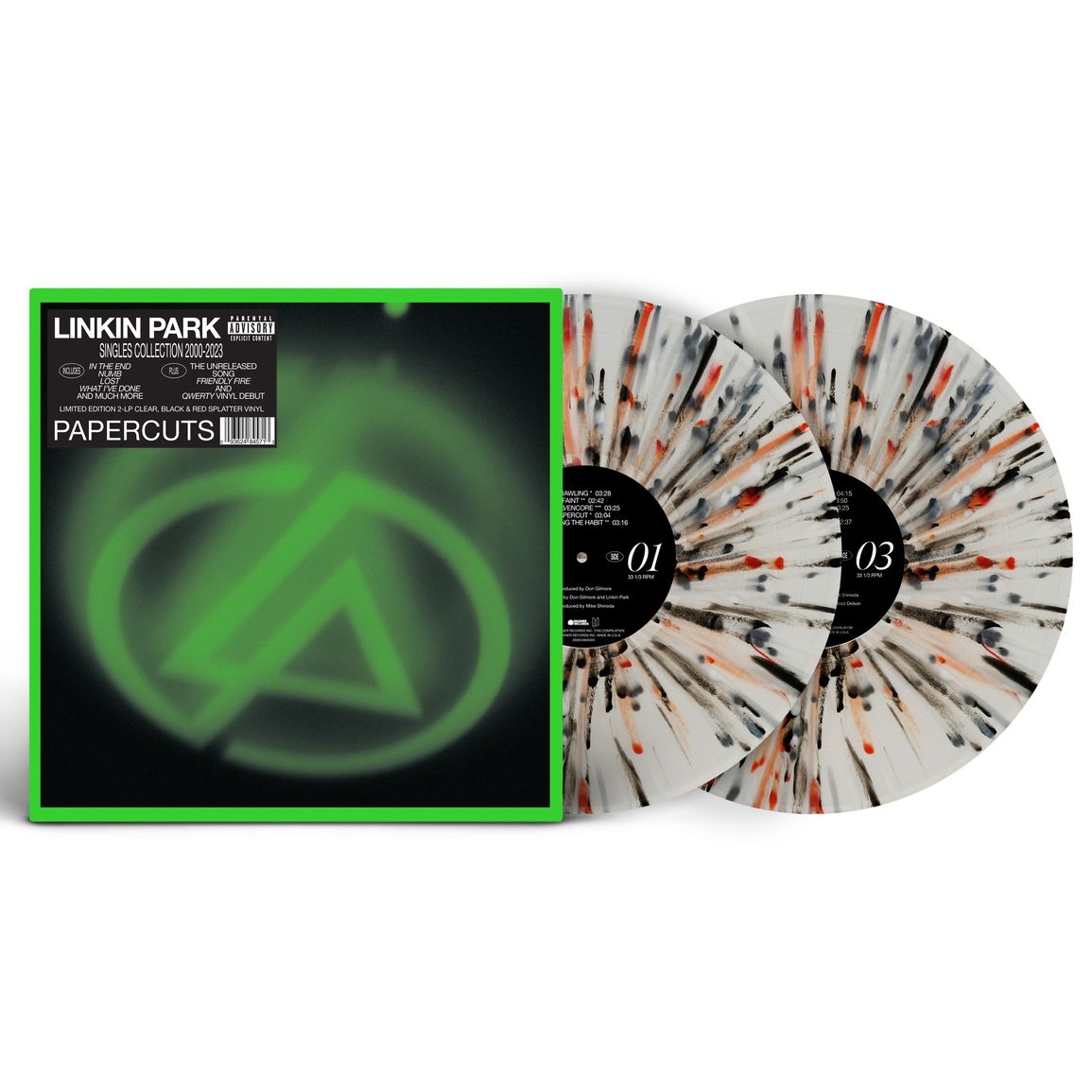 Linkin Park: Papercuts (Singles Collection 2000-2023) (Limited Indie  Exclusive Edition) (Clear, Black & Red Splatter Vinyl) (2 LPs) – jpc