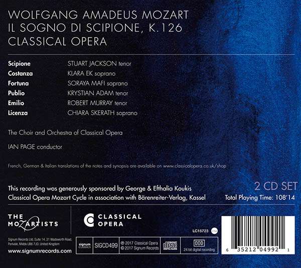 Wolfgang Amadeus Mozart: Il Sogno di Scipione (2 CDs) – jpc