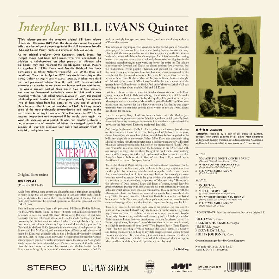Bill Evans (Piano): Interplay (180g) (Limited Edition) +1 Bonus