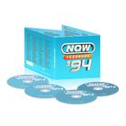 "NOW YEARBOOK '94" auf einem blauen CD-Cover mit 4 Discs, die das gleiche Design tragen.