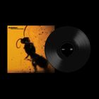 „SLEEPWALK view from the outside“ Text auf einem orangefarbenen Cover mit Ameisenmotiven neben einer schwarzen Vinyl-Schallplatte.