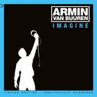 Text: "ARMIN VAN BUUREN IMAGINE", "2CD", "LIMITED EDITION - INDIVIDUALLY NUMBERED". Silhouette hebt Kopfhörer empor.