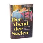 Der Titel "Der Abend der Seelen" ist in großer gelber Schrift auf einem farbenfrohen Tischgemälde hervorgehoben.