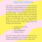 ÄLTER WERDEN ABER MIT GENUSS. Prinzipien: persönliche Entwicklung, Beziehungen, Anpassungsfähigkeit, Freude am Teilen.