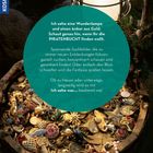 Ein blau-grüner Kreis enthält den Text über Wunderlampen und Piratenbücher. Darunter ein Schatz mit Schmuck und Münzen.