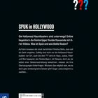 Die drei ???. Titel: SPUK in HOLLYWOOD. Beschreibung über Geisterjäger in Hollywood und die Frage nach Spuk oder Illusion.
