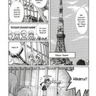 Ein Manga-Comic mit Schülern, die den Tokyo Tower besichtigen. Dialoge über den Schulausflug und Verwunderung.