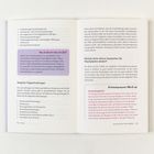 Texte: "Was bedeutet das im Job?", "Mögliche Folgeerkrankungen", "Symptome der Wechseljahre", "Perimenopausen-Check-up", "Symptomentagebuch". Modulares Layout, informative Struktur.