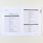 Doppelseitige Tabelle mit "Ihre sieben Geschichten" und "Fähigkeiten im Bezug auf Daten, Ideen". Aufteilung in Kästchen.