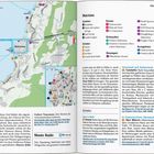 Malcésine: Ansehen, Essen, Einkaufen, Bewegen. Karte des Gebiets mit Orientierungspunkten und Ortsnamen.