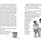 Seite 11 zeigt einen Text über eine Wassertradition an Geburtstagen, illustriert mit zwei lachenden Kindern und einem Eimer.