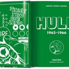 Links: Zahlenreihe und "THREE TWO ONE ZERO", Finger drückt "FIRE" Knopf. Rechts: "HULK 1962-1966".