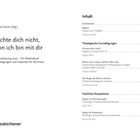 Text: "Fürchte dich nicht, denn ich bin mit dir." Jahreslosung 2027. Linke Seite: Titel. Rechte Seite: Inhaltsverzeichnis.