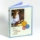 "PORRIDGE-BAUKASTEN" mit Anleitungen zur Zubereitung von Flocken und Körnern, knusprigen und cremigen Toppings. Illustrationen zeigen eine Schüssel und Zutaten wie Nüsse und Gewürze.