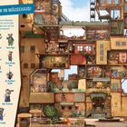 "Willkommen im Mäusehaus!" Figurenliste: Julias Mama, Sams Familie, Sams Geschwister, Frau Kosmos, Nachbarskinder, u.a. Lebhafte Hausillustration.